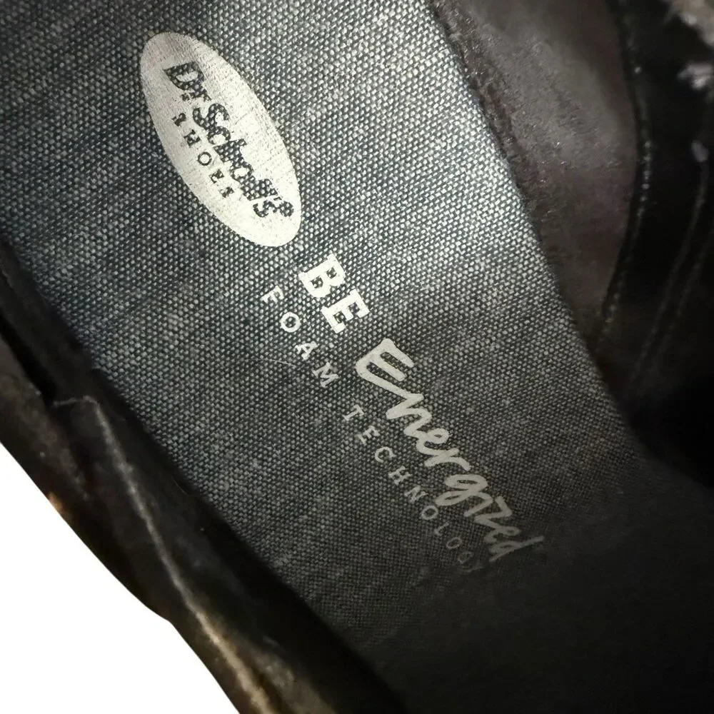 Dr. Scholl's Wm's Black Cuba Ankle Booties Size 6 Inside Zip